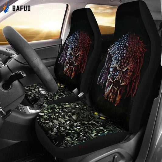 The Predator Face Car Seat Covers For Fan Gifts - Bafud