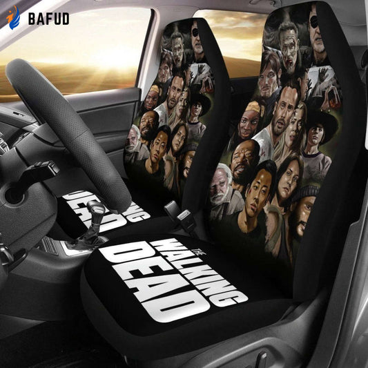 The Walking Dead Characters Art Car Seat Covers For Fan Gifts MN05 - Bafud