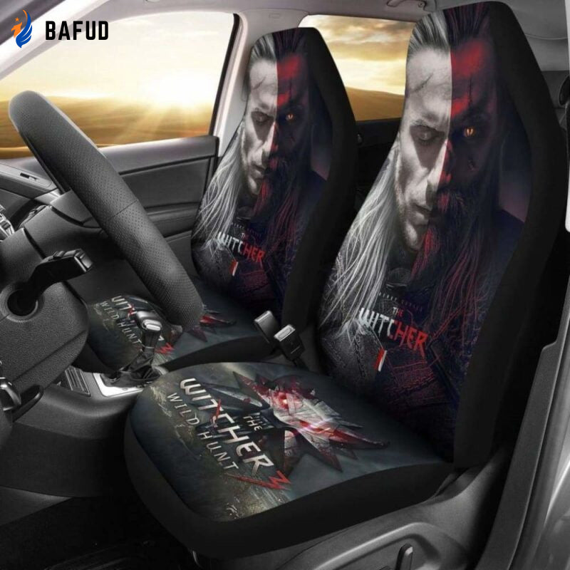 The Witcher 3: Wild Hunt Geralt Gaming 3d Car Seat Covers For Fan Gifts - Bafud