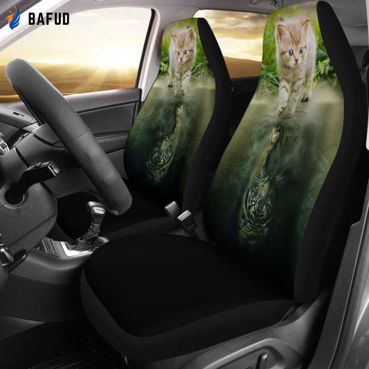 Tiger Cat Car Seat Covers For Fan Gifts For Cat Lover - Bafud