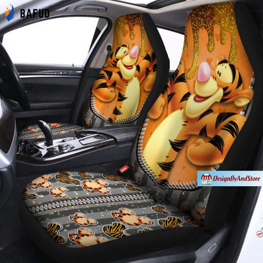 Tiger Disney Car Seat Covers For Fan Gifts, Tiger Disney Seat Covers For Fan Gifts, Disney Tiger Car Covers, Winnie The Pooh Car Decor, Disney Pooh Auto Seat Cover - Bafud