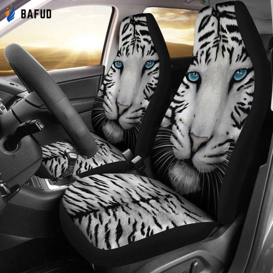 Tiger With Blue Eyes Tiger Car Seat Covers For Fan Gifts - Bafud