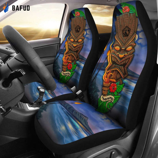 Tiki Car Seat Covers For Fan Gifts - AH - TH3 - Bafud