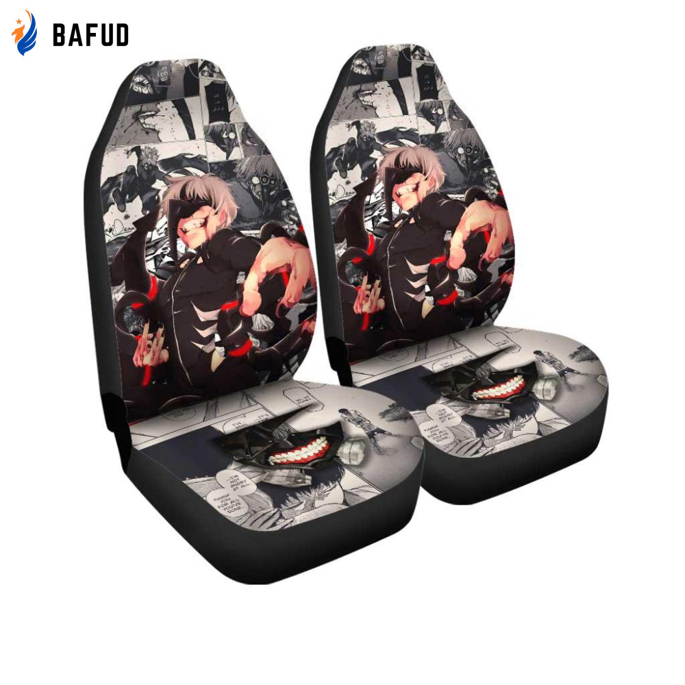 Tokyo Ghoul Ken Kaneki Custom Car Seat Covers For Fan Gifts - Bafud