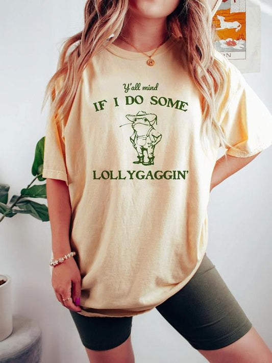 Women's Letter & Frog Print Drop Shoulder Round Neck Tee, Casual Half Sleeve T-shirt for Summer, Fashion Women's Top for Daily Wear