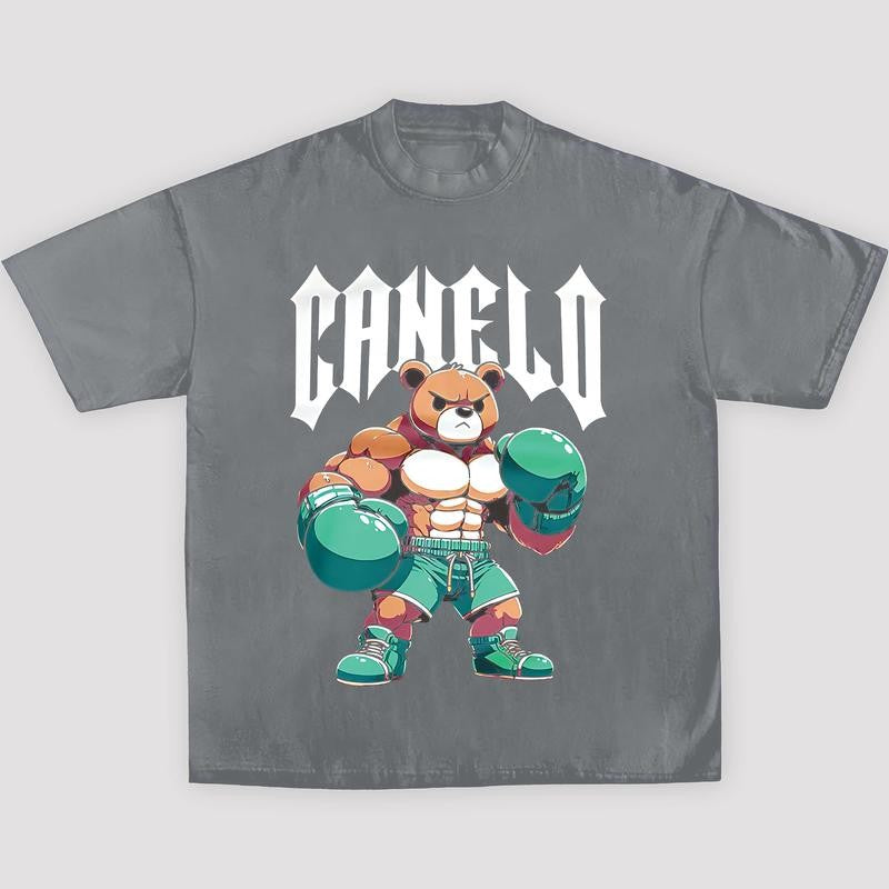 SAUL CANELO ALVAREZ BOXING BEAR TEE, New Boxing Tee, Sweaters Hoodies Boxing, Boxer Tee, Sports Shirt, UFC Shirt  Hoodie Sweatshirt Streetwear