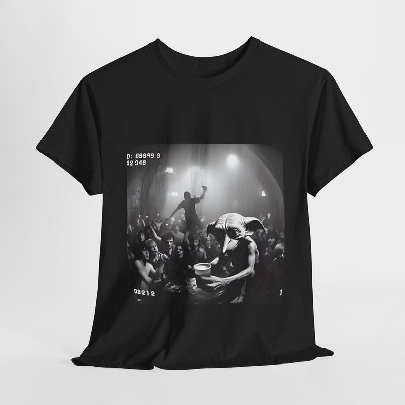 Dobby the Rave Elf Unisex Gildan Cotton T Shirt - Humorous Hogwarts Print Graphic Tee