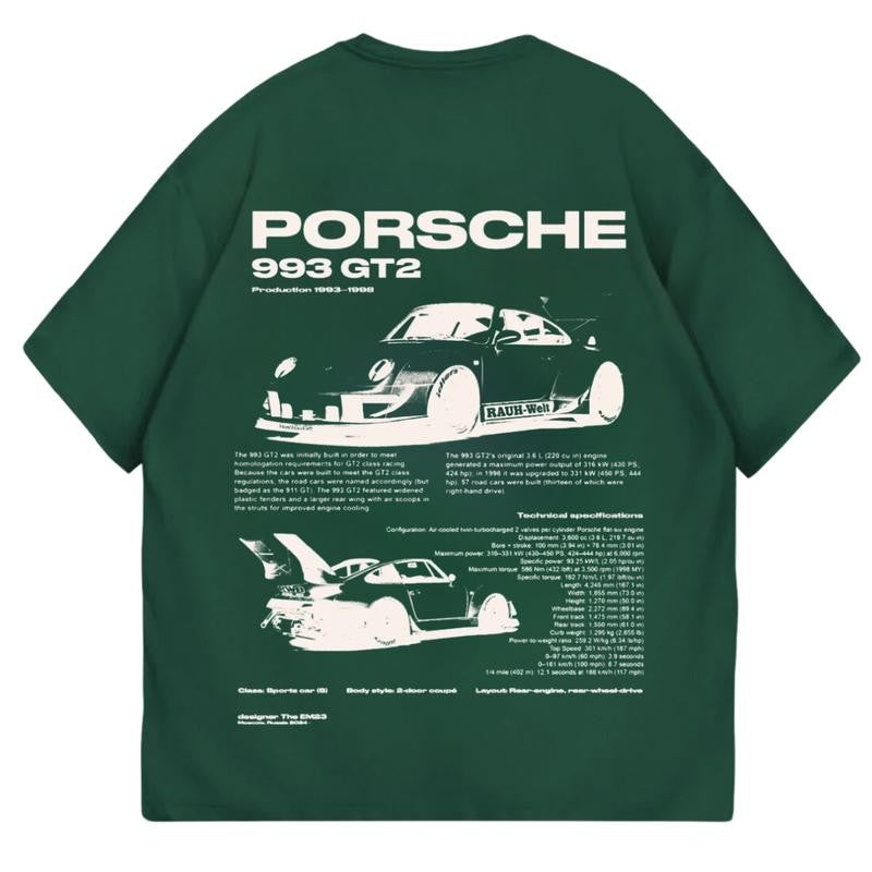 Porsche 993 GT2 T-shirt, Car Enthusiast Shirt, Car Clothing