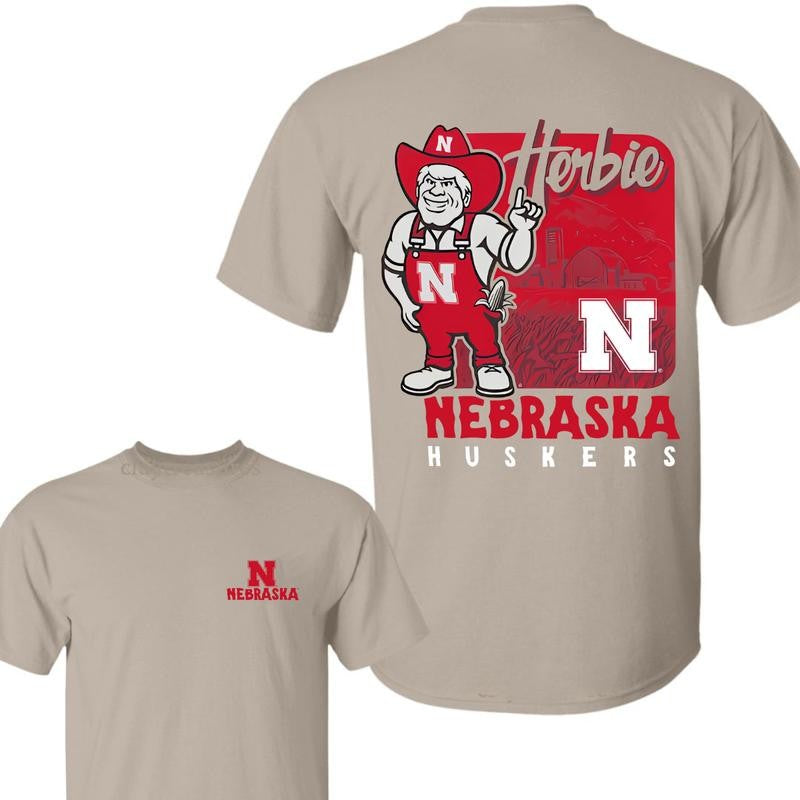 Herbie Nebraska Hoodie - Show Off Your Huskers T-Shirt/Hoodie, Unisex for Man and Women, 100% Cotton, Vintage Graphic Tee, Unisex Sport