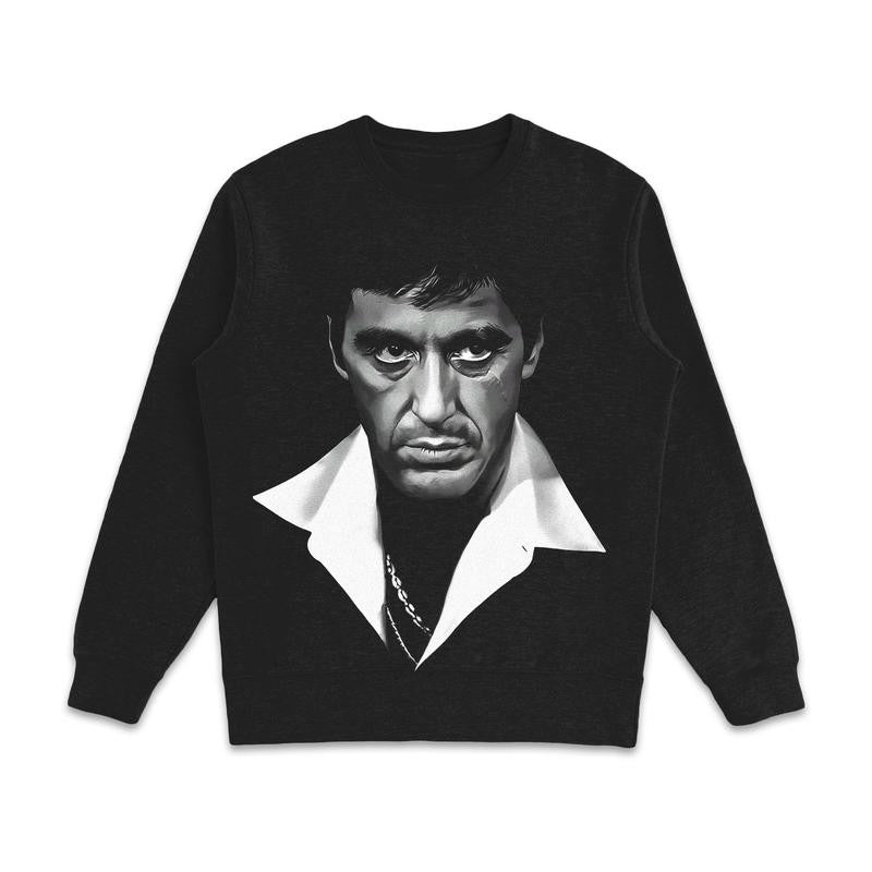 Tony Montana Scarface Graphic Vintage Crewneck Sweatshirt Streetwear