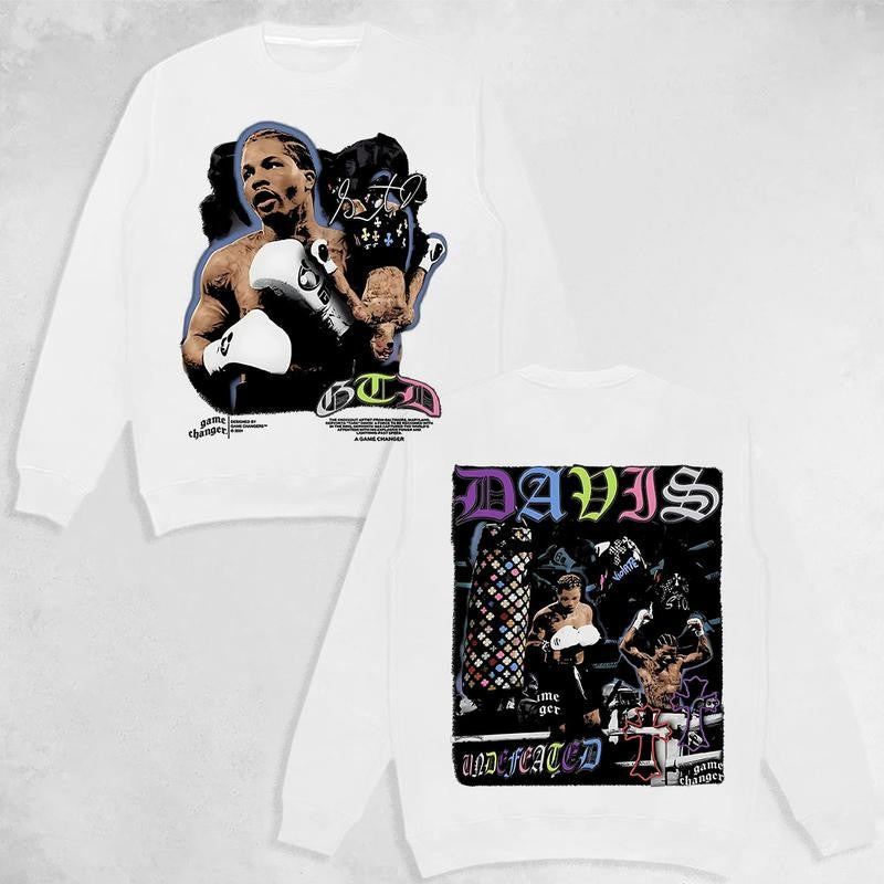 GERVONTA DAVIS V2 TEE, Boxing T-shirt, Boxer Tee, Sports Shirt, UFC Shirt, Workout T-shirt, Gift for Him Hoodie Sweatshirt Menswear Streetwear