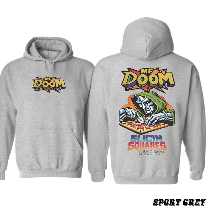MF DOOM Hoodie Comic Vintage Style Hiphop T-Shirt/Hoodie Vintage for Men and Women, Unisex Vintage Crewneck Tee - Casual, Menswear