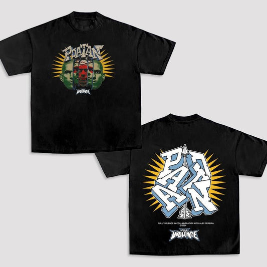 POATAN-SPLIT FACE WARRIOR TEE, Boxing T-shirt, Boxer Tee, Sports Shirt, UFC Shirt, Gift for Him Gift For Her Hoodie Sweatshirt Streetwear