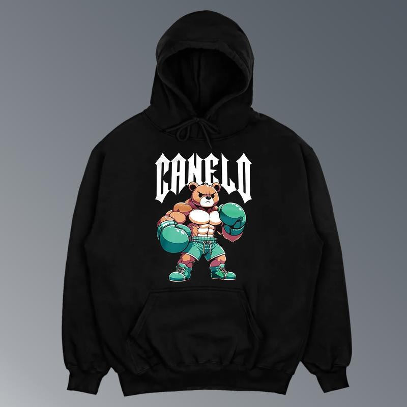 SAUL CANELO ALVAREZ BOXING BEAR TEE, New Boxing Tee, Sweaters Hoodies Boxing, Boxer Tee, Sports Shirt, UFC Shirt  Hoodie Sweatshirt Streetwear