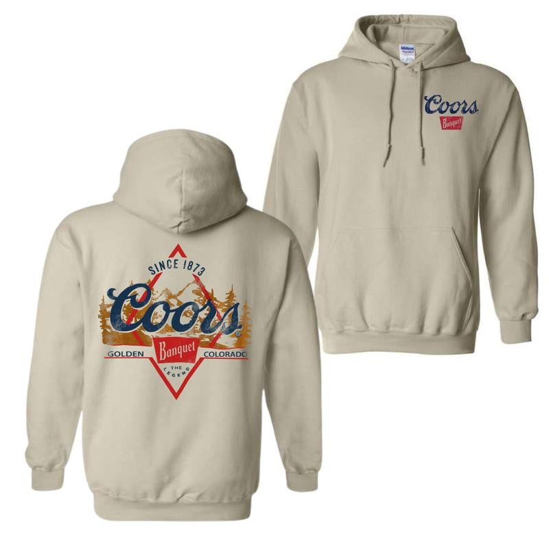 Coors Golden Party 2-sided Hoodie, Unisex Hoodie, Shirt For Every Family, Both Men And Women Shirt Menswear Top