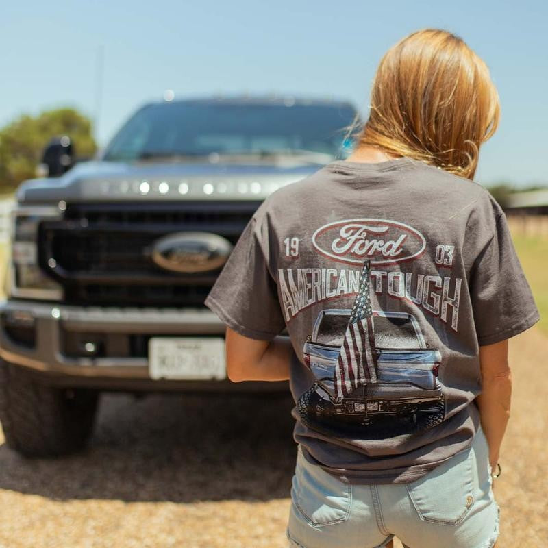 Ford - F150 American Tough T-shirt, Everyday Wardrobe Basics, Fashion Variety, Different Shades, All-gender Apparel, Menswear Top, Classic Cotton