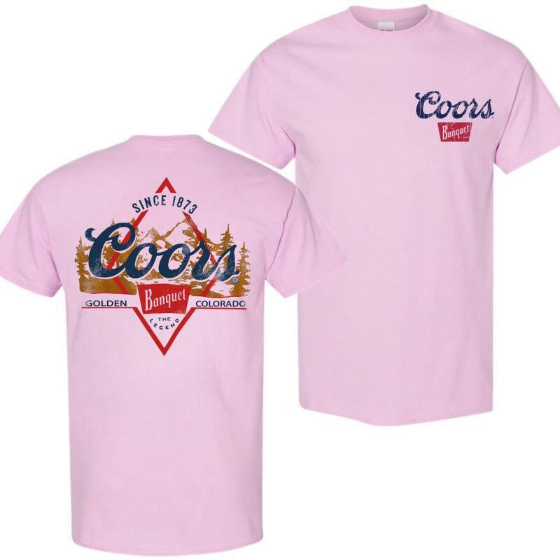 Vintage Coors Golden Banquet 2-Sides T-Shirt, Beer Shirt, High-Quality Printing, All Seasons, Casual Fitted, For Men And Women