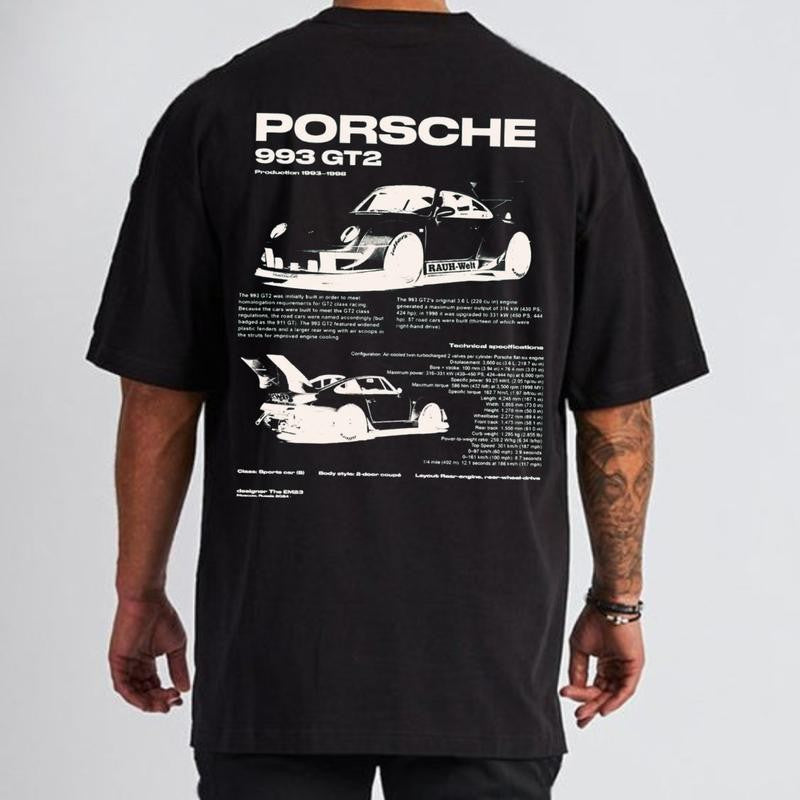 Porsche 993 GT2 T-shirt, Car Enthusiast Shirt, Car Clothing