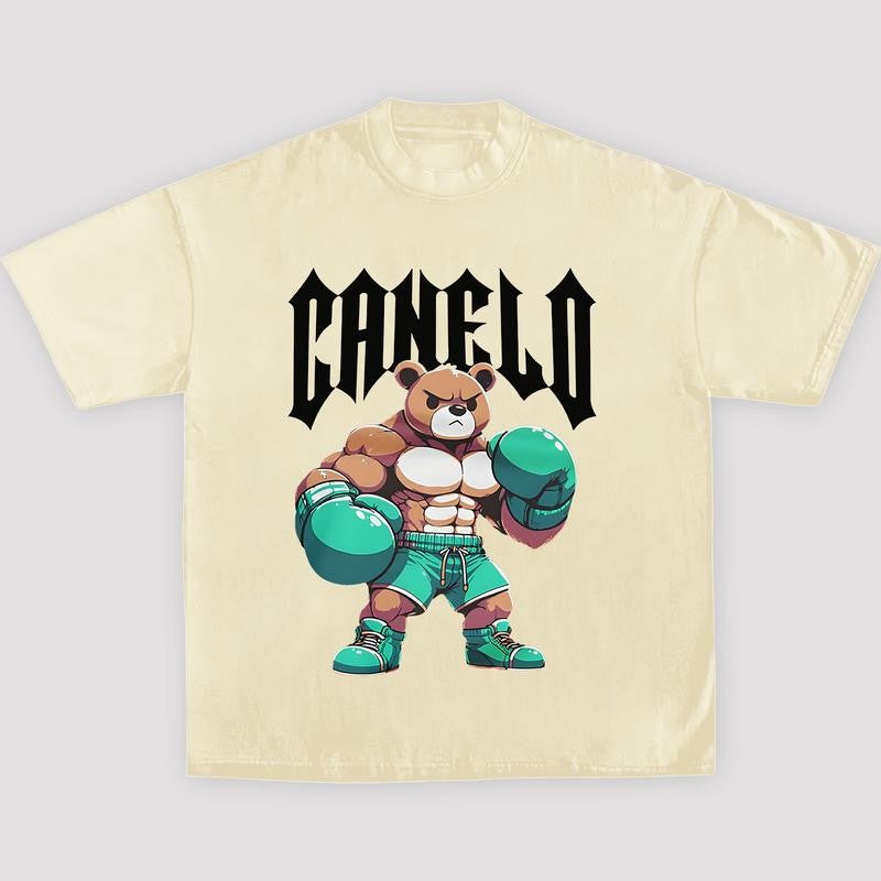 SAUL CANELO ALVAREZ BOXING BEAR TEE, New Boxing Tee, Sweaters Hoodies Boxing, Boxer Tee, Sports Shirt, UFC Shirt  Hoodie Sweatshirt Streetwear