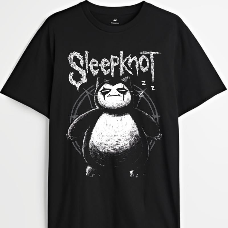 Pocket Monsters Anime T-shirt & Sweatshirt, Snorlax Sleepknot Graphic Tee, Anime & Manga Gifts