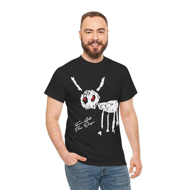 For All The Dogs Drake - Heavy Blendâ„¢ Graphic T-Shirt Casual Classic Cotton Menswear Retro Top Vintage Comfy Day Smooth Tee Underwear Streetwear Tshirt Shortsleeve Crewneck
