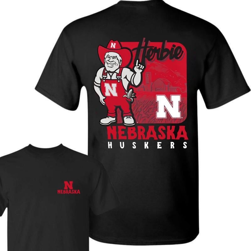 Herbie Nebraska Hoodie - Show Off Your Huskers T-Shirt/Hoodie, Unisex for Man and Women, 100% Cotton, Vintage Graphic Tee, Unisex Sport