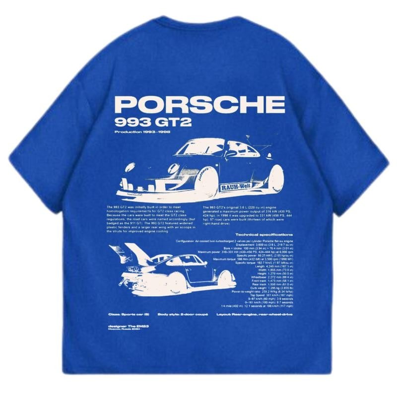 Porsche 993 GT2 T-shirt, Car Enthusiast Shirt, Car Clothing