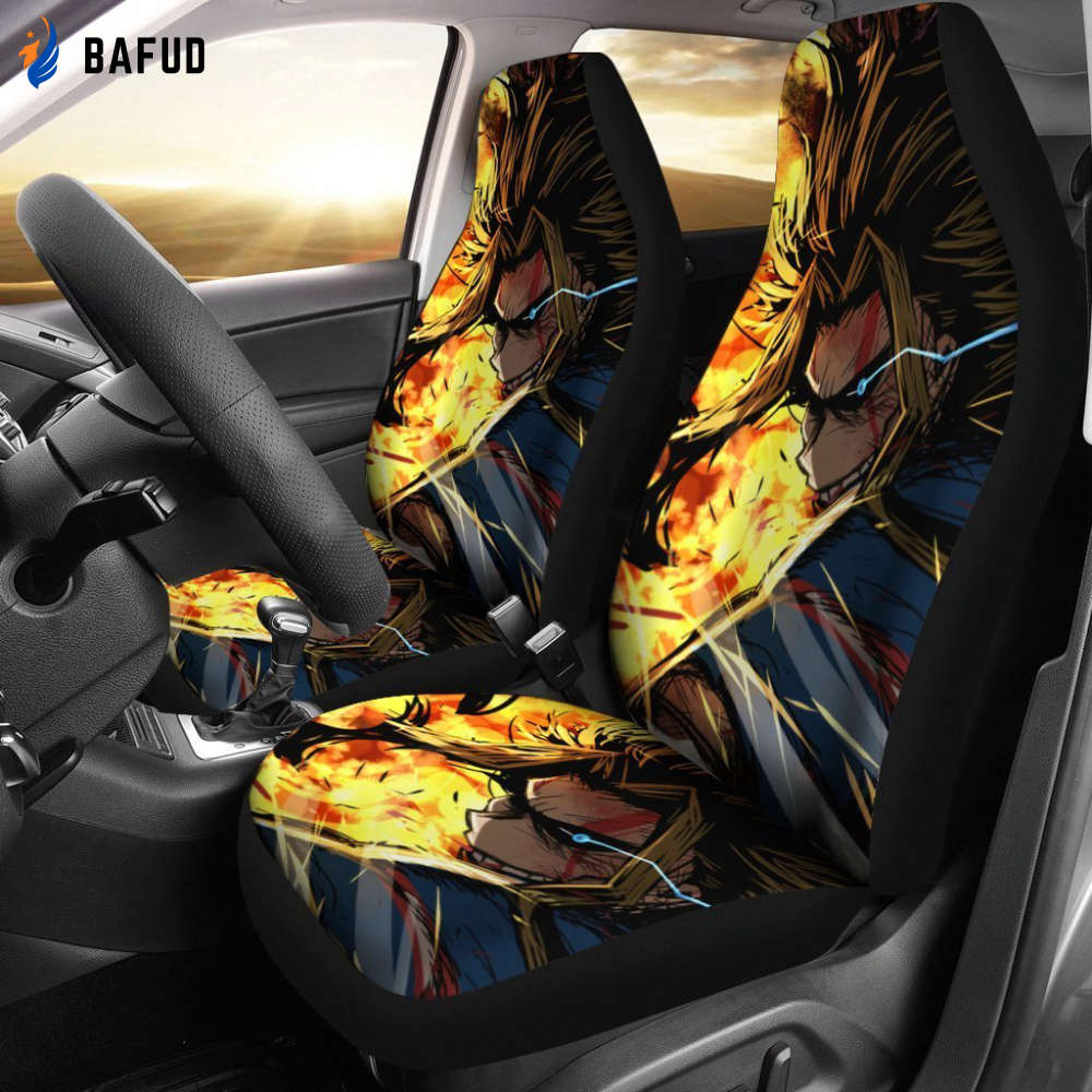 Toshinori Yagi Car Seat Covers For Fan Gifts Fire My Hero Academia Car Decor - Bafud