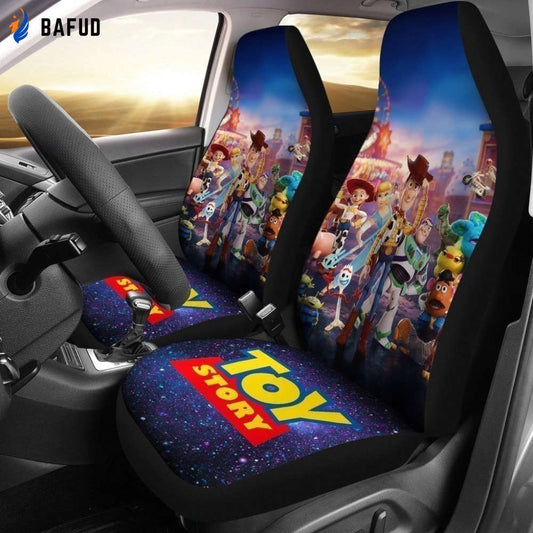 Toy Story Squad Car Seat Covers For Fan Gifts - Bafud