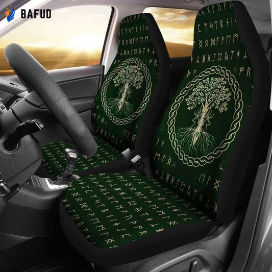 Tree Of Life Viking Car Seat Covers For Fan Gifts Gift Idea - Bafud