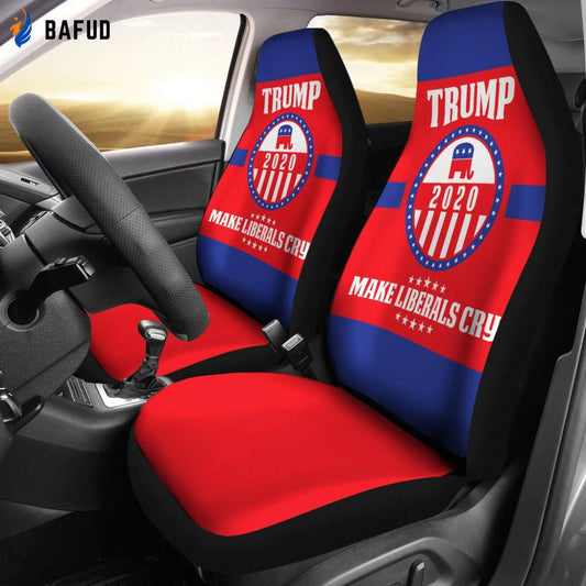 Trump 2020 Make Liberals Cry Car Seat Covers For Fan Gifts - Bafud