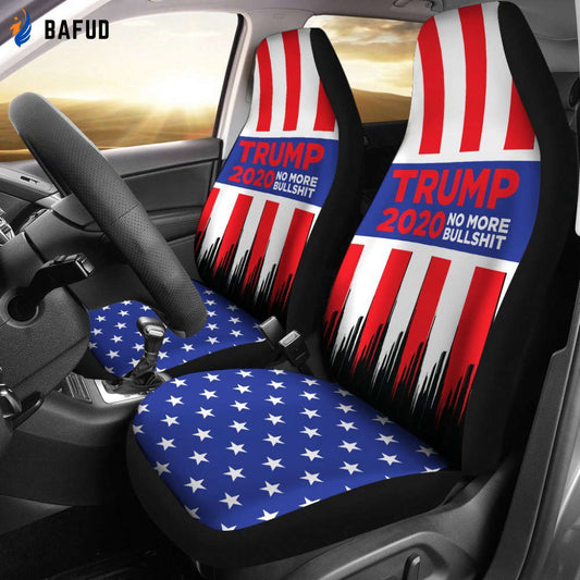 Trump 2020 No More Bullshit Car Seat Covers For Fan Gifts - Bafud