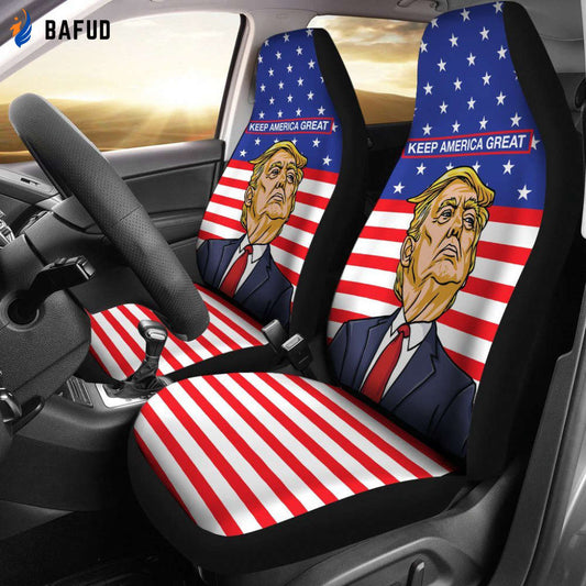 Trump Keep America Great Car Seat Covers For Fan Gifts - Bafud
