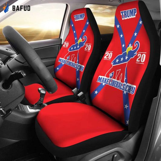 TRUMP Make Liberals Cry 2020 Car Seat Covers For Fan Gifts - Bafud