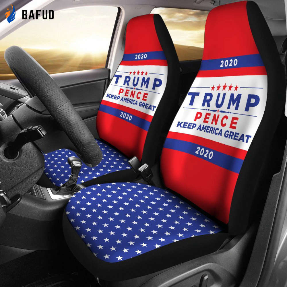 Trump Pence 2020 Keep America Great Car Seat Covers For Fan Gifts - Bafud