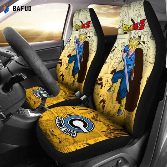 Trunks Saiyan Characters Dragon Ball Z Car Seat Covers For Fan Gifts Manga Mixed Anime - Bafud