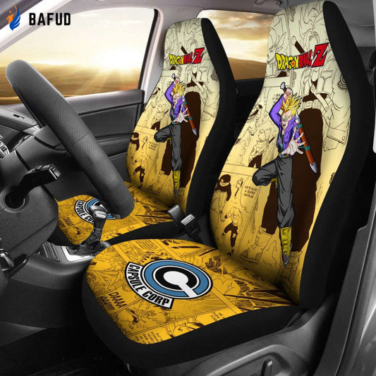 Trunks Saiyan Dragon Ball Z Car Seat Covers For Fan Gifts Manga Mixed Anime Cool - Bafud