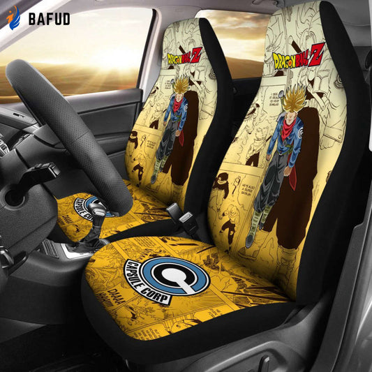Trunks Saiyan Dragon Ball Z Car Seat Covers For Fan Gifts Manga Mixed Anime - Bafud