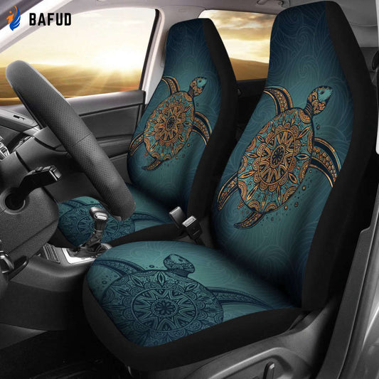 Turtle Car Seat Covers For Fan Gifts 02 - AH - Bafud