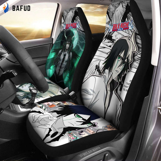 Ulquiorra Schiffer Car Seat Covers For Fan Gifts Custom Anime Bleach Car Accessories - Bafud