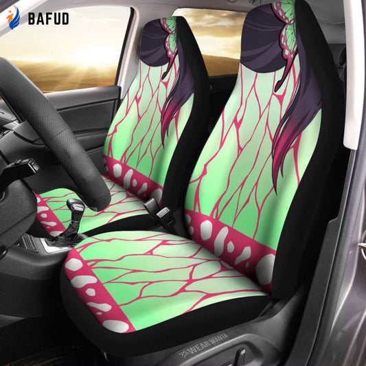 Uniform Mix Hair Kanao Car Seat Covers For Fan Gifts Custom Demon Slayer Anime Car Accessories Anime Gifts - Bafud