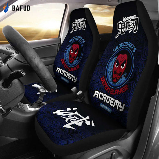 Urokodaki Academy Demon Slayer Car Seat Covers For Fan Gifts Custom Anime Car Accessories - Bafud