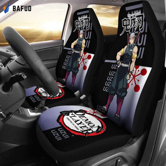 Uzui Demon Slayer Car Seat Covers For Fan Gifts Custom Anime Car Accessories - Bafud