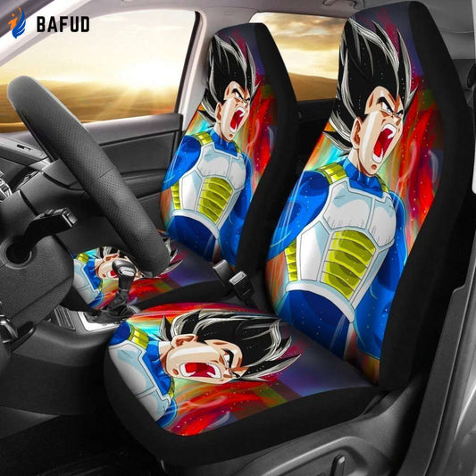Vegeta Black Car Seat Covers For Fan Gifts For Dragon Ball Fan NH1911 - Bafud