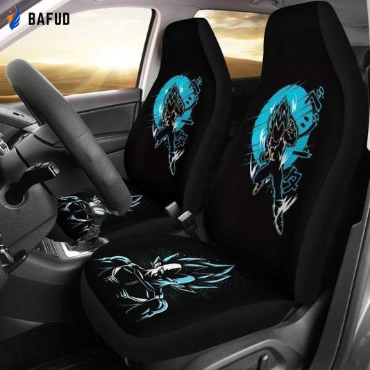 Vegeta Blue Car Seat Covers For Fan Gifts Custom Anime Dragon Ball Z Car Decoration - Bafud
