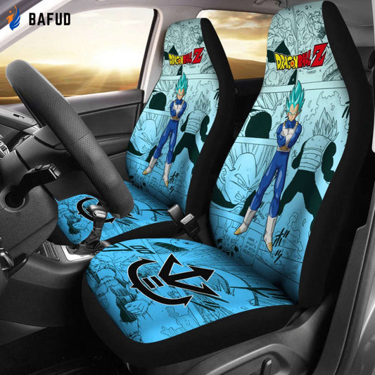 Vegeta Blue Dragon Ball Z Car Seat Covers For Fan Gifts Manga Mixed Anime Cool - Bafud