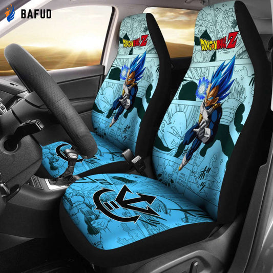 Vegeta Blue Dragon Ball Z Car Seat Covers For Fan Gifts Manga Mixed Anime Strong - Bafud
