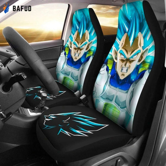 Vegeta Blue Hair Car Seat Covers For Fan Gifts For DB Anime Fan NH1911 - Bafud