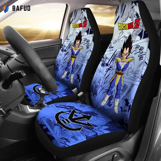 Vegeta Characters Dragon Ball Z Car Seat Covers For Fan Gifts Manga Mixed Anime - Bafud