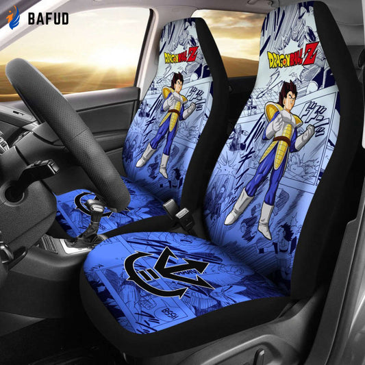 Vegeta Dragon Ball Z Car Seat Covers For Fan Gifts Manga Mixed Anime - Bafud